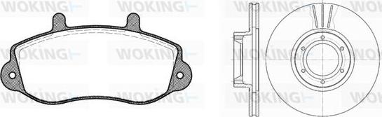 Woking 87773.00 - Brake Set, disc brakes autospares.lv