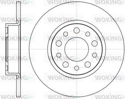 Woking D6967.00 - Brake Disc autospares.lv