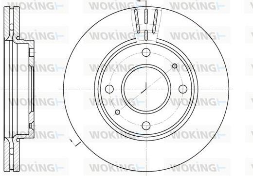 Woking D6987.10 - Brake Disc autospares.lv