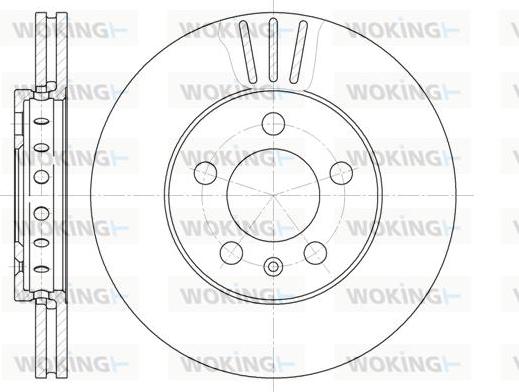 Woking D6545.10 - Brake Disc autospares.lv