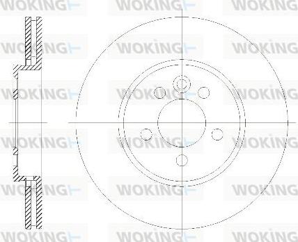 Woking D6614.10 - Brake Disc autospares.lv