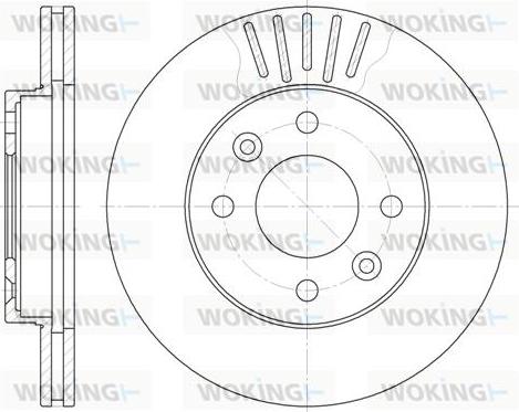 Woking D6080.10 - Brake Disc autospares.lv