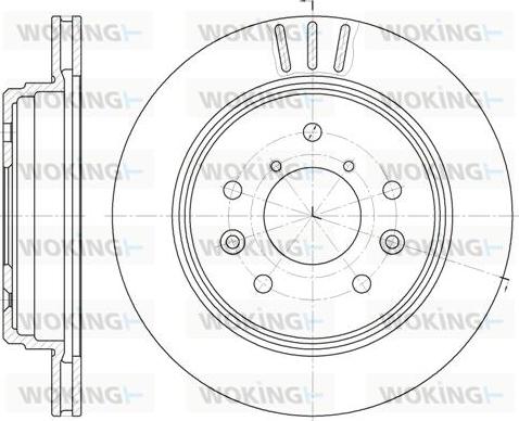 Woking D61998.10 - Brake Disc autospares.lv