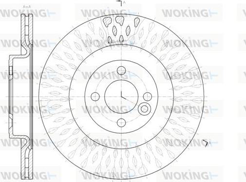 Woking D61442.10 - Brake Disc autospares.lv