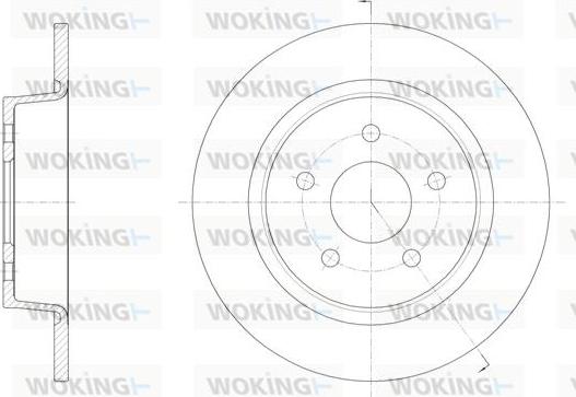 Woking D61459.00 - Brake Disc autospares.lv