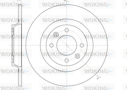 Woking D61457.00 - Brake Disc autospares.lv