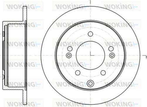 Woking D61401.00 - Brake Disc autospares.lv