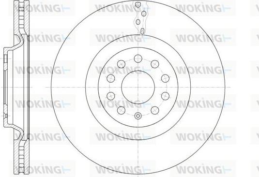 Woking D61485.10 - Brake Disc autospares.lv