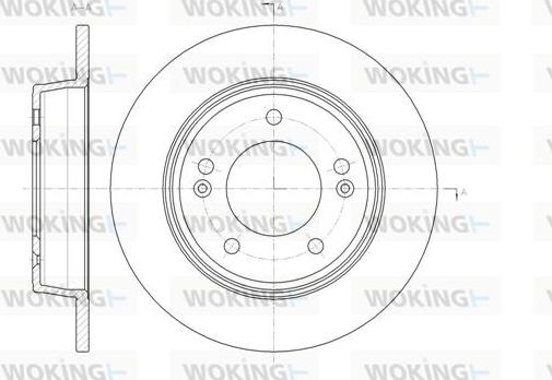 Woking D61435.00 - Brake Disc autospares.lv