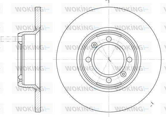 Woking D6142.00 - Brake Disc autospares.lv