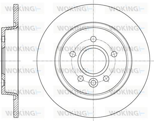 Woking D61590.00 - Brake Disc autospares.lv