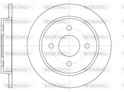 Woking D6155.00 - Brake Disc autospares.lv