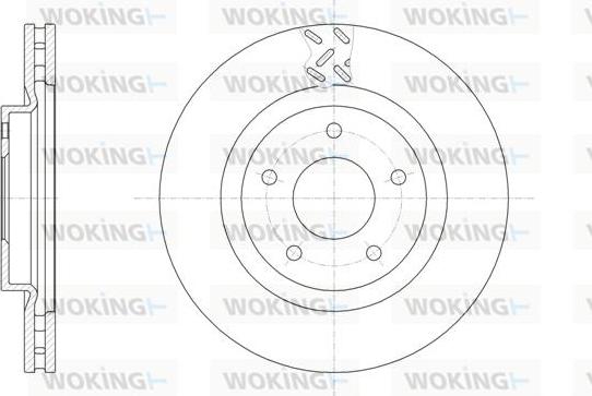 Woking D61553.10 - Brake Disc autospares.lv
