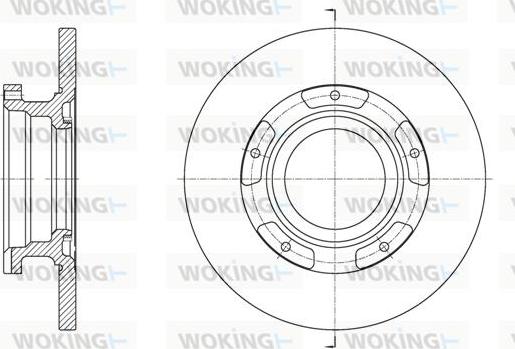 Woking D61564.00 - Brake Disc autospares.lv