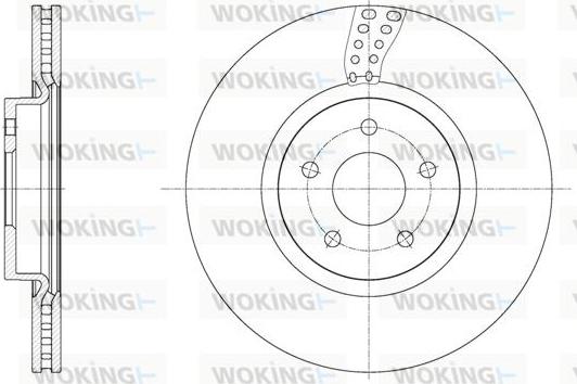 Woking D61561.10 - Brake Disc autospares.lv