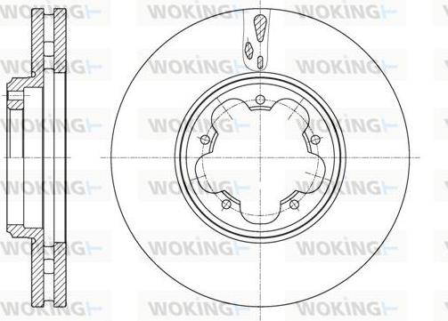 Woking D61563.10 - Brake Disc autospares.lv