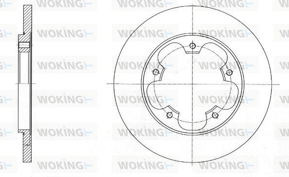 Woking D61567.00 - Brake Disc autospares.lv