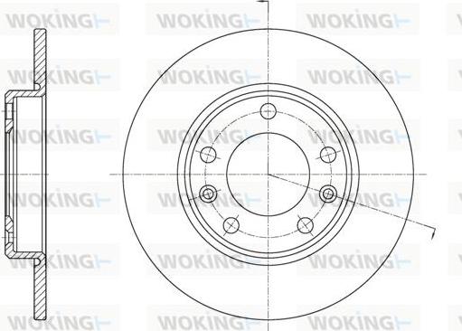 Woking D61585.00 - Brake Disc autospares.lv