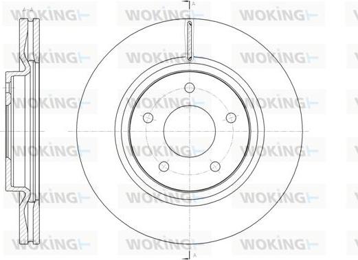 Woking D61580.10 - Brake Disc autospares.lv