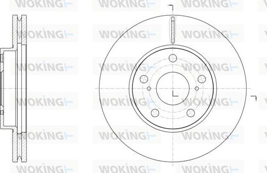 Woking D61539.10 - Brake Disc autospares.lv