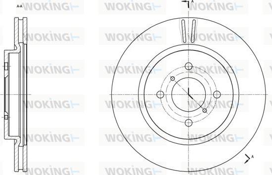 Woking D61538.10 - Brake Disc autospares.lv