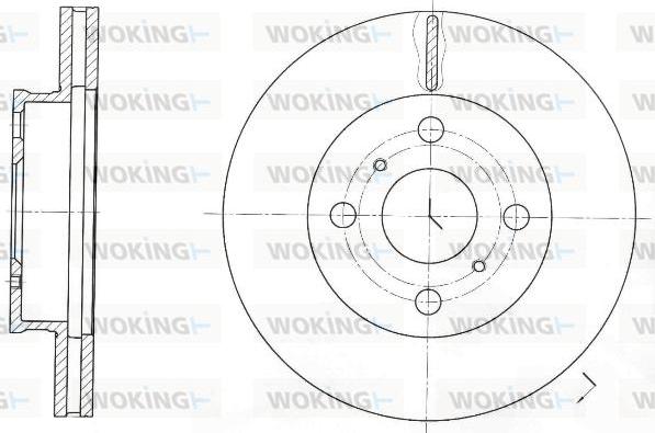Woking D61697.10 - Brake Disc autospares.lv