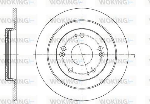 Woking D61654.00 - Brake Disc autospares.lv