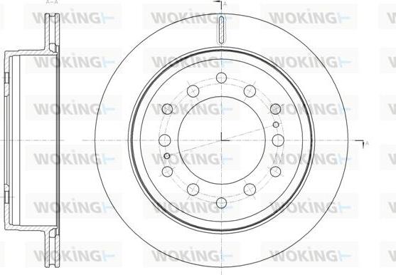 Woking D61664.10 - Brake Disc autospares.lv