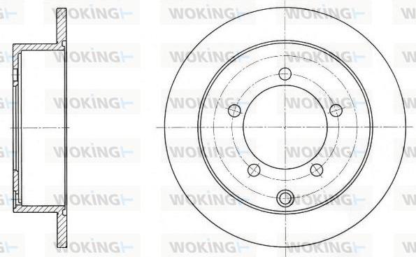 Woking D61688.00 - Brake Disc autospares.lv