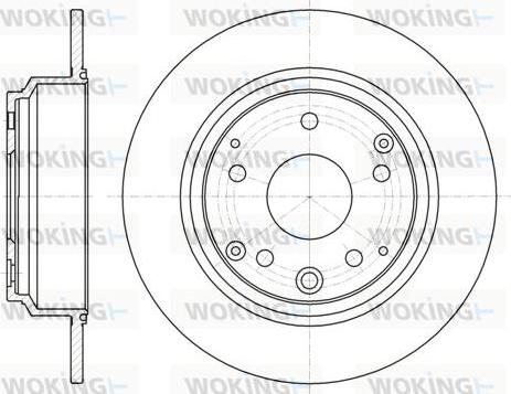 Woking D61090.00 - Brake Disc autospares.lv