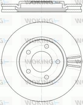 Woking D61047.10 - Brake Disc autospares.lv