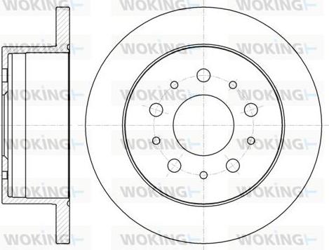 Woking D61055.00 - Brake Disc autospares.lv