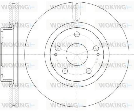 Woking D61050.10 - Brake Disc autospares.lv