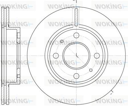 Woking D6105.10 - Brake Disc autospares.lv