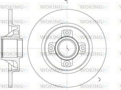 Woking D61058.00 - Brake Disc autospares.lv