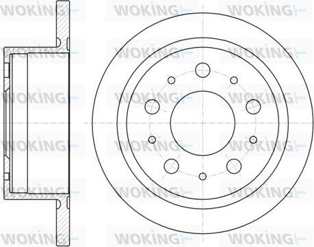 Woking D61057.00 - Brake Disc autospares.lv