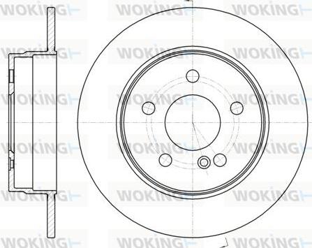 Woking D61069.00 - Brake Disc autospares.lv