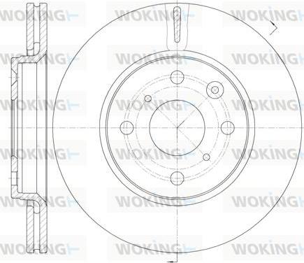 Woking D61003.10 - Brake Disc autospares.lv