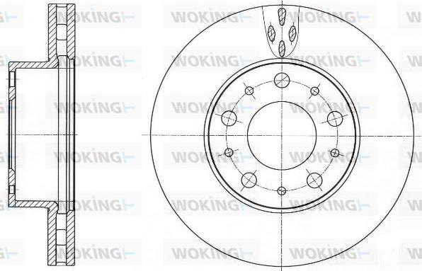 Woking D61015.10 - Brake Disc autospares.lv