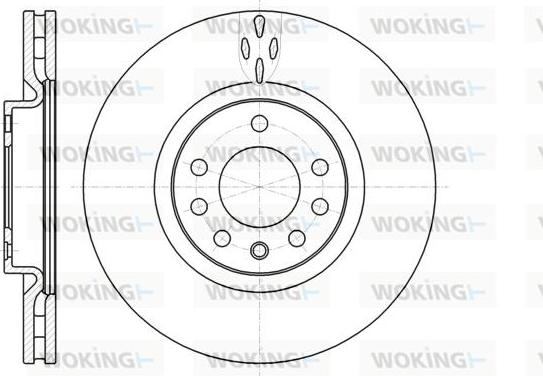 Woking D61017.10 - Brake Disc autospares.lv