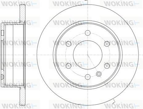 Woking D61035.00 - Brake Disc autospares.lv