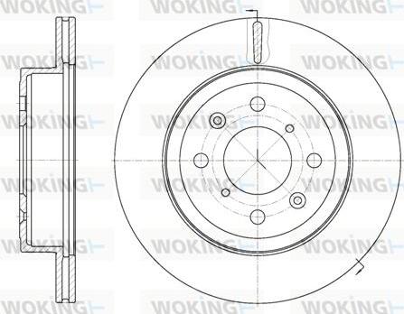 Woking D61038.10 - Brake Disc autospares.lv