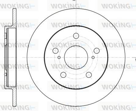 Woking D61074.00 - Brake Disc autospares.lv