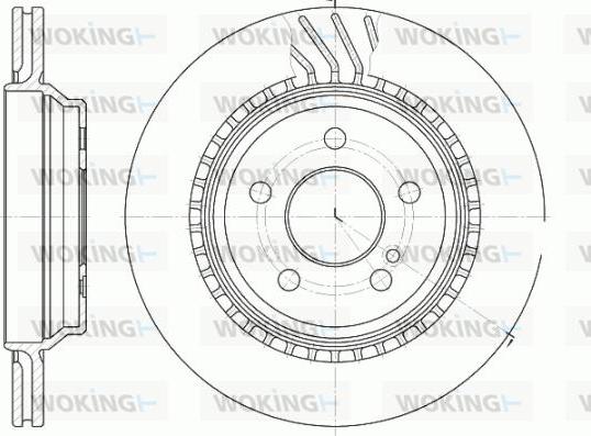 Woking D61072.10 - Brake Disc autospares.lv