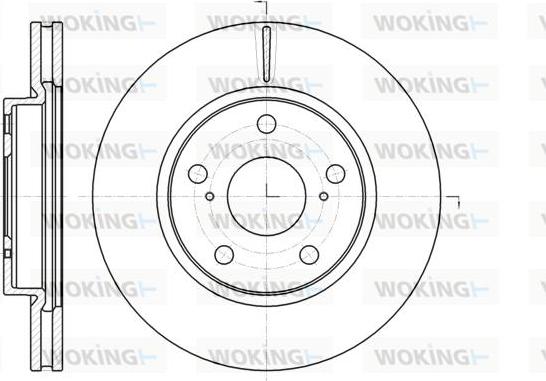 Woking D61077.10 - Brake Disc autospares.lv