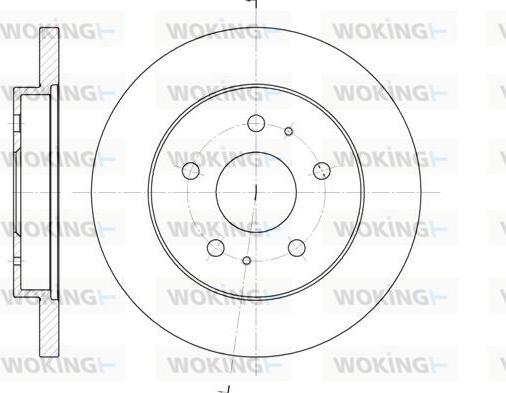 Woking D61143.00 - Brake Disc autospares.lv