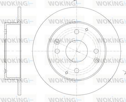 Woking D61156.00 - Brake Disc autospares.lv