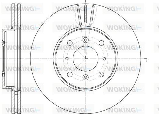 Woking D61153.10 - Brake Disc autospares.lv