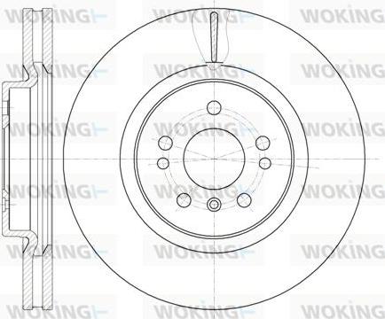 Woking D61165.10 - Brake Disc autospares.lv