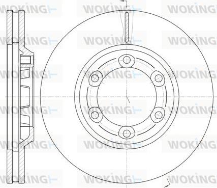 Woking D61163.10 - Brake Disc autospares.lv